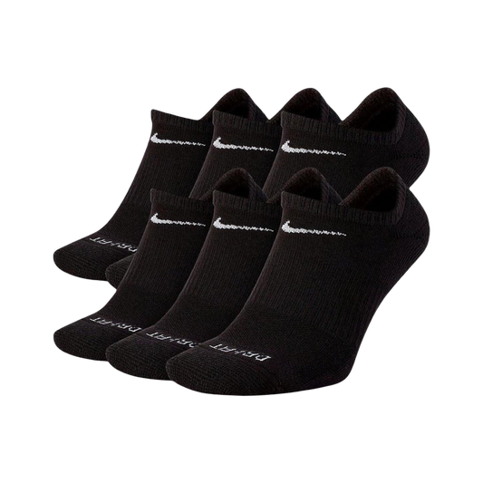 Nike Dri-FIT Everyday Plus Cushioned Training No-Show Socks (6 Pack) Black [SX6898-010] - AVBL MRKT (1)