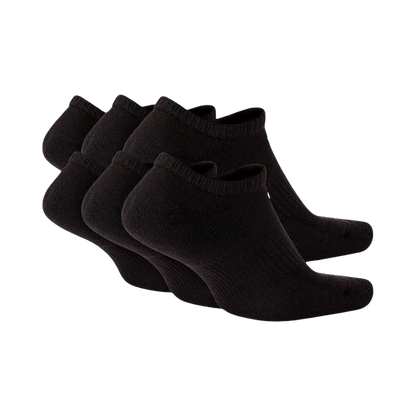 Nike Dri-FIT Everyday Plus Cushioned Training No-Show Socks (6 Pack) Black [SX6898-010] - AVBL MRKT (2)