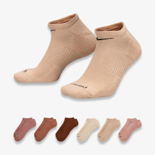 Nike Dri-FIT Everyday Plus Cushioned Training No-Show Socks (6 Pack) Multicolor / Rust Pink [SX6898-904] Casual Fashion Cozy for Unisex Adult Mens Womens Kids GS Youth Hypebeast - AVBL MRKT (1)