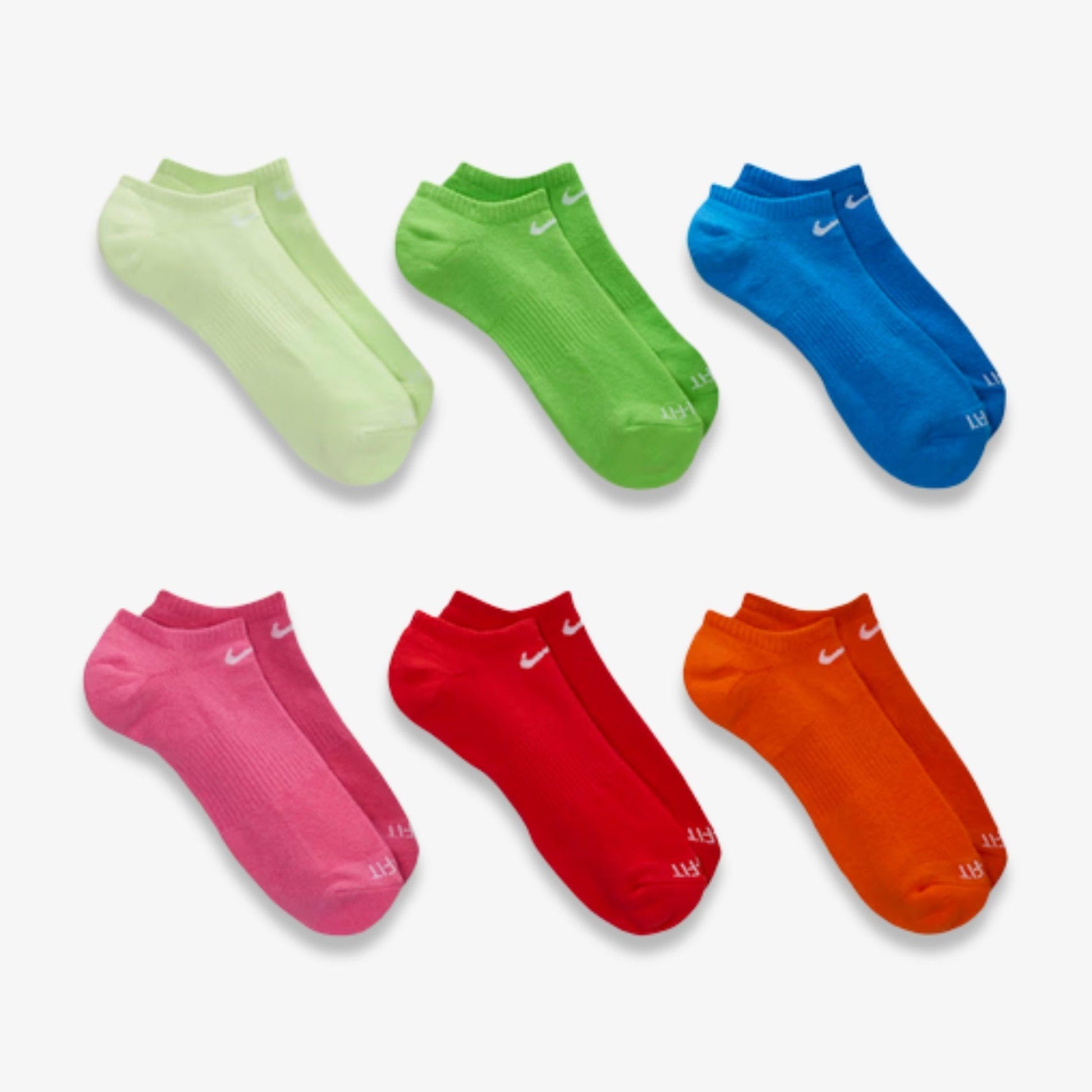 Nike Dri-FIT Everyday Plus Cushioned Training No-Show Socks (6 Pack) Multicolor [SX6898-969] Casual Fashion Cozy for Unisex Adult Mens Womens Kids GS Youth Hypebeast - AVBL MRKT (4)