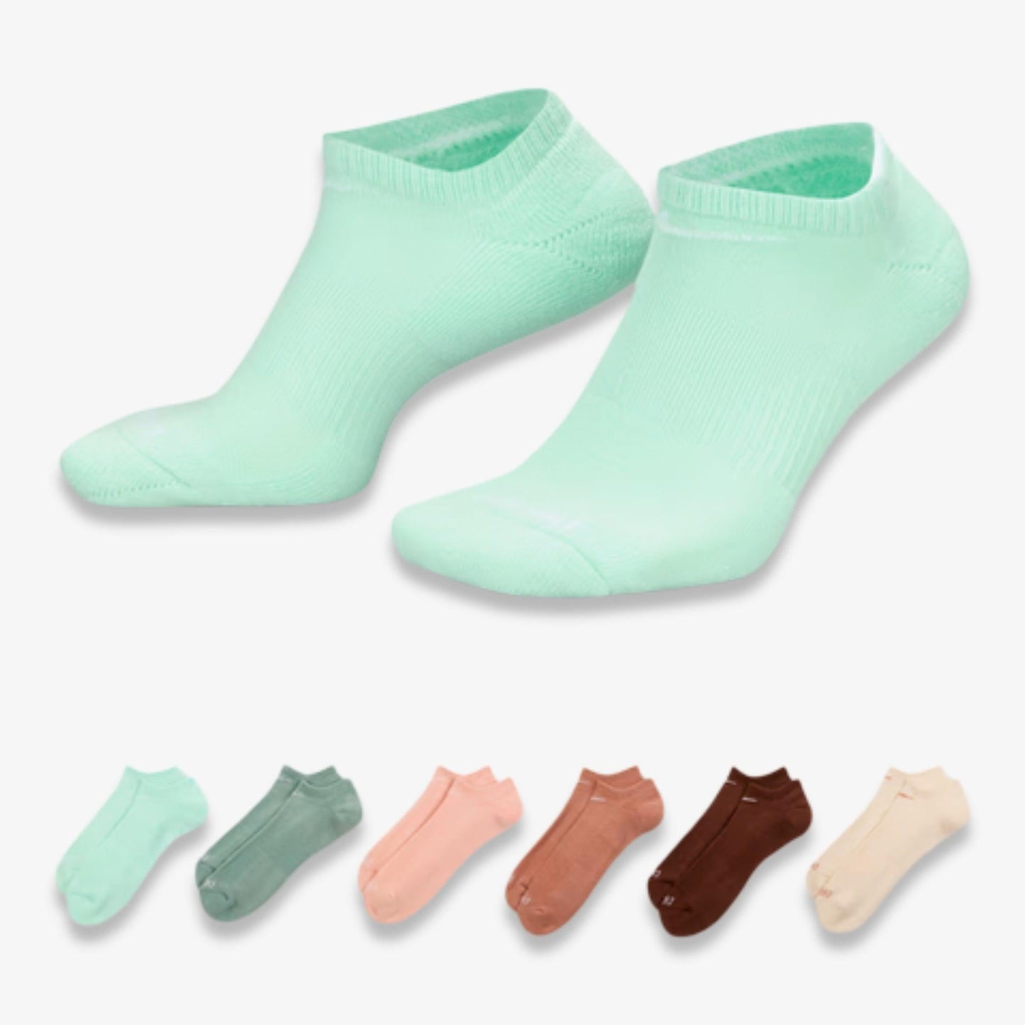 Nike Dri-FIT Everyday Plus Cushioned Training No-Show Socks (6 Pack) Multicolor [SX6898-971] Casual Fashion Cozy for Unisex Adult Mens Womens Kids GS Youth Hypebeast - AVBL MRKT (1)