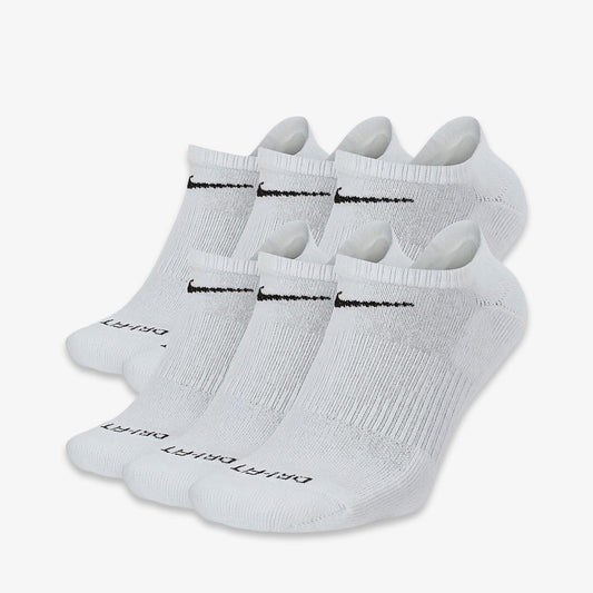 Nike Dri-FIT Everyday Plus Cushioned Training No-Show Socks (6 Pack) White - AVBL MRKT (1)