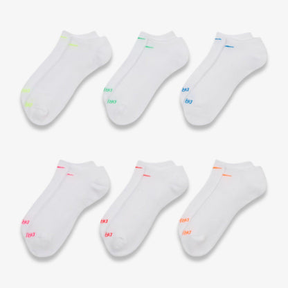 Nike Dri-FIT Everyday Plus Cushioned Training No-Show Socks (6 Pack) White / Multicolor [SX6898-968] Casual Fashion Cozy for Unisex Adult Mens Womens Kids GS Youth Hypebeast - AVBL MRKT (2)
