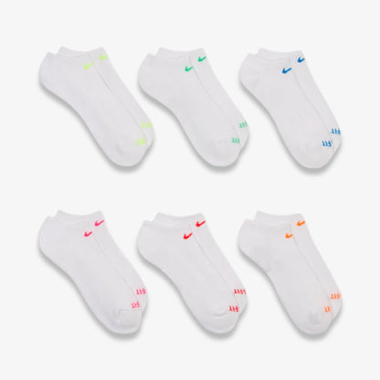 Nike Dri-FIT Everyday Plus Cushioned Training No-Show Socks (6 Pack) White / Multicolor [SX6898-968] Casual Fashion Cozy for Unisex Adult Mens Womens Kids GS Youth Hypebeast - AVBL MRKT (4)