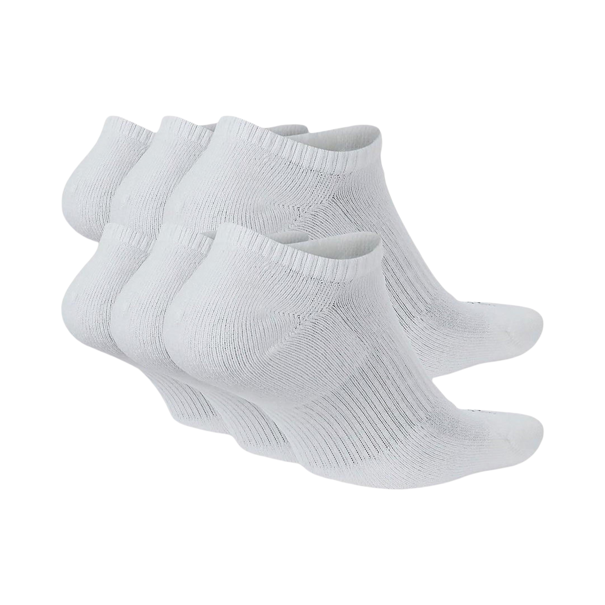 Nike Dri-FIT Everyday Plus Cushioned Training No-Show Socks (6 Pack) White [SX6898-100] - AVBL MRKT (2)