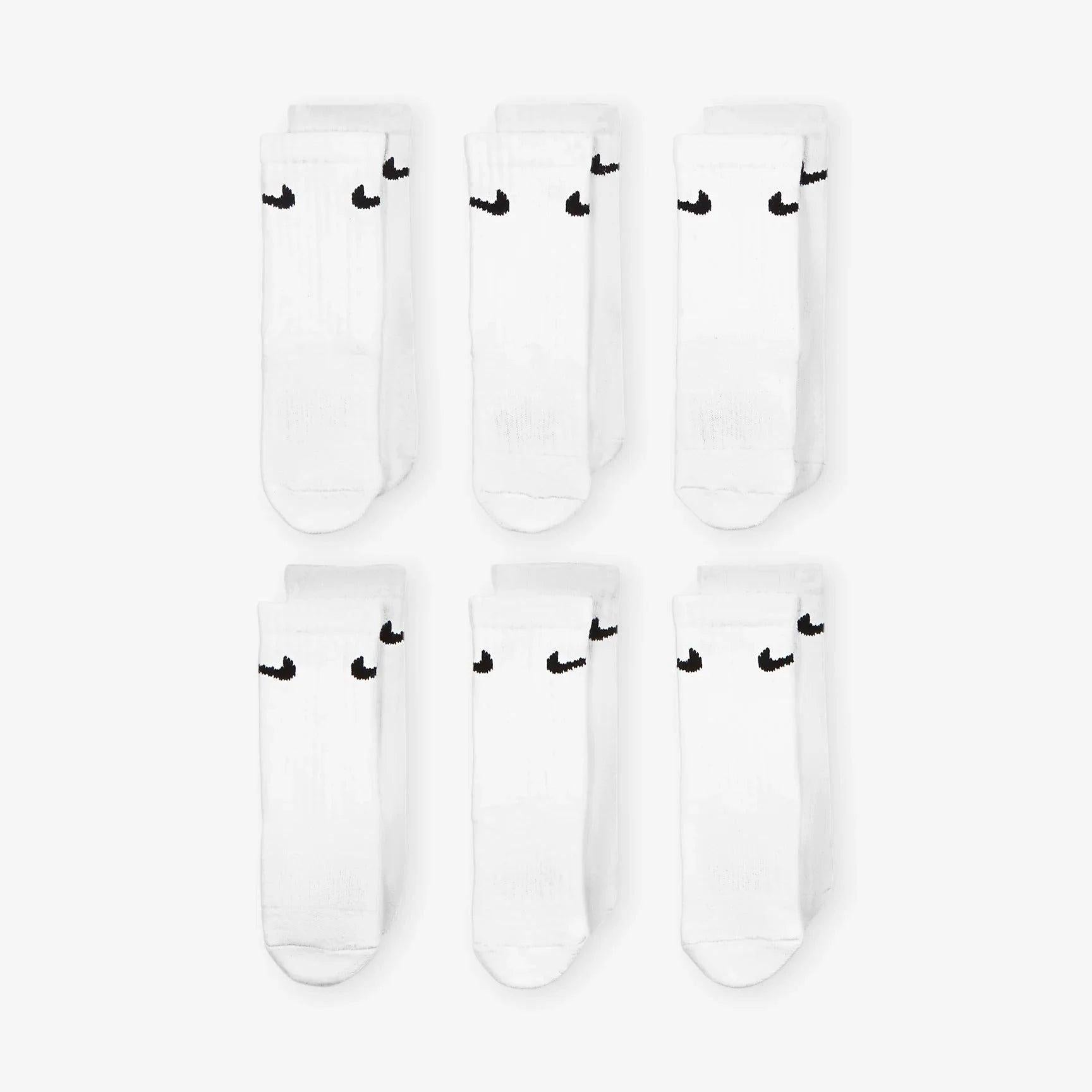 Nike Dri-Fit Cushioned High Crew Socks (6 Pack) White (Little Kids) [RN0019-001] Casual Fashion Cozy for Unisex GS Youth Toddler Infant Hypebeast - AVBL MRKT (2)