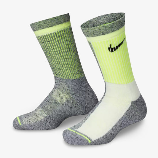 Nike Dri-Fit Everyday Essential Crew Socks (1 Pack) Black / Volt (Kids) [DM7822-133] Casual Fashion Cozy for Unisex GS Youth Toddler Infant Hypebeast - AVBL MRKT (1)