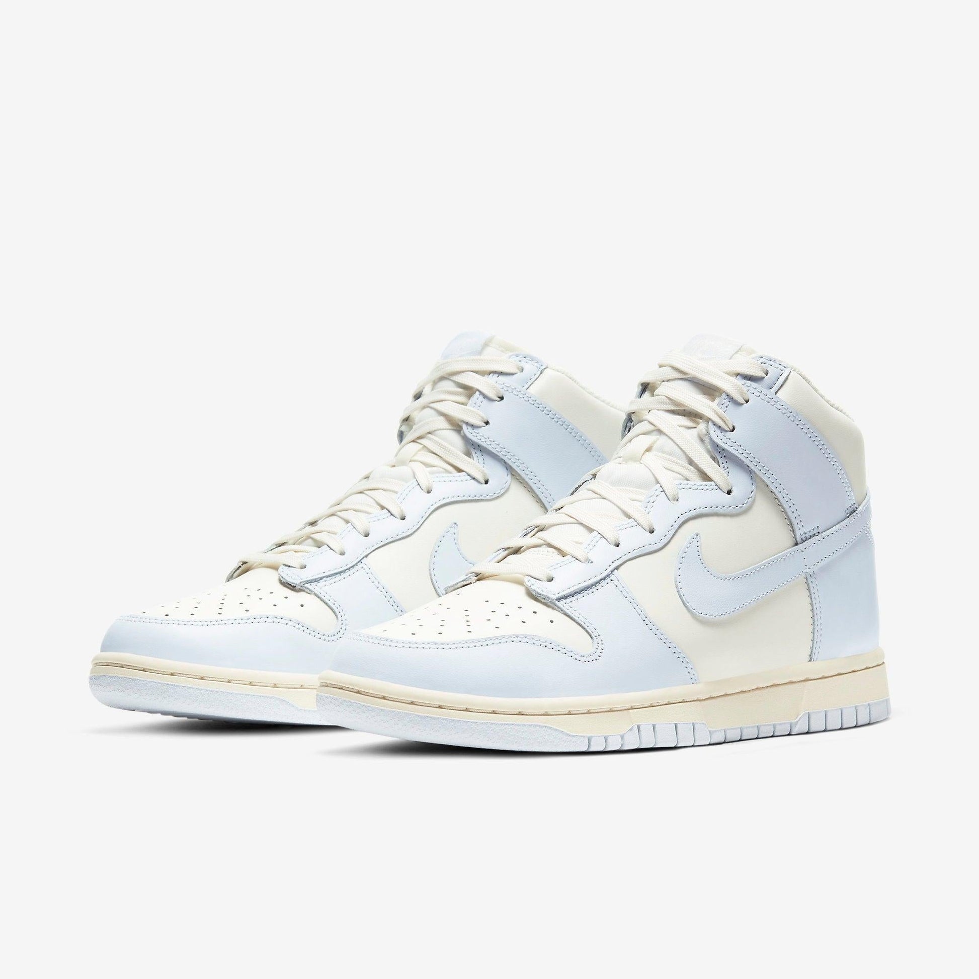 Nike Dunk High 'Football Grey' (2021) (Womens) [DD1869-102] Athletic Basketball Skateboarding Sports Sneakers in Sail / Football Grey - Pale Ivory for Unisex Adult Female Ladies Girls WMNS - AVBL MRKT (1)