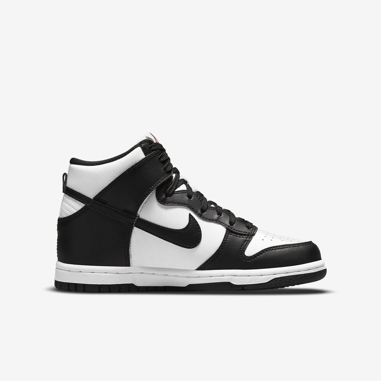 Nike Dunk High 'Panda Black / White' (2021) (GS) [DB2179-103] Athletic Basketball Skateboarding Sports Sneakers in White / Black - University Red for Unisex Youth Kids Junior Boys Girls - AVBL MRKT (4)