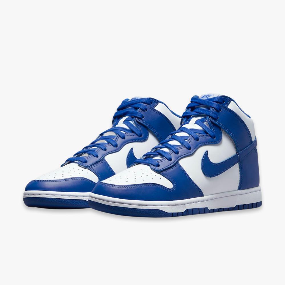 Nike Dunk High Retro 'Kentucky / Game Royal' (2021) [DD1399-102] Athletic Basketball Skateboarding Sports Sneakers in White / Game Royal - Total Orange for Unisex Adult Mens - AVBL MRKT (1)