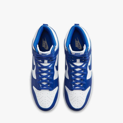 Nike Dunk High Retro 'Kentucky / Game Royal' (2021) [DD1399-102] Athletic Basketball Skateboarding Sports Sneakers in White / Game Royal - Total Orange for Unisex Adult Mens - AVBL MRKT (5)