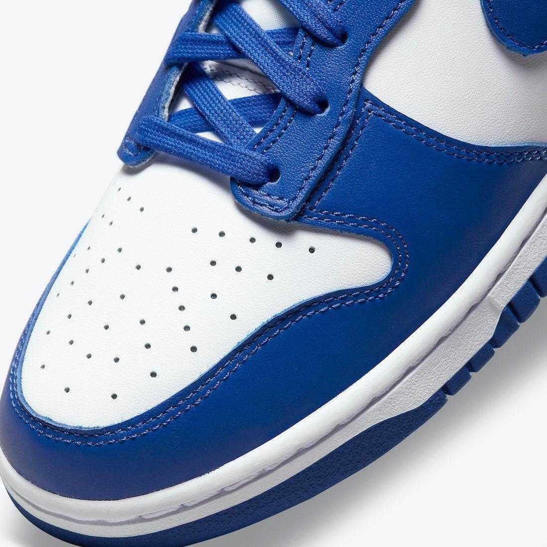 Nike Dunk High Retro 'Kentucky / Game Royal' (2021) [DD1399-102] Athletic Basketball Skateboarding Sports Sneakers in White / Game Royal - Total Orange for Unisex Adult Mens - AVBL MRKT (7)