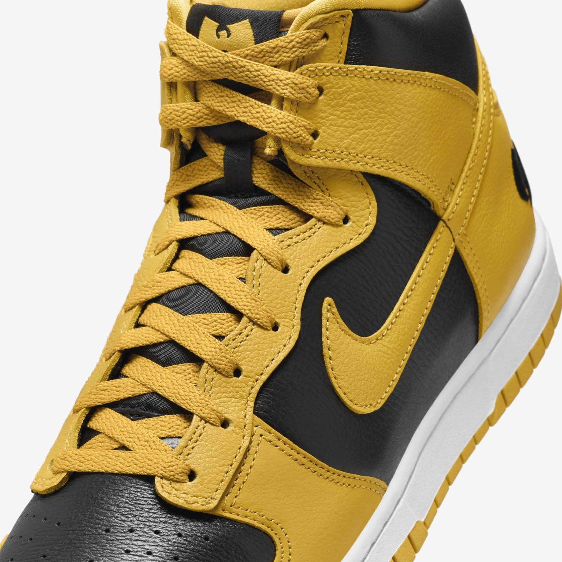 Nike Dunk High Retro PRM 'Wu-Tang Clan' (2024) [HJ4320-001] Athletic Basketball Skateboarding Sports Sneakers in Black / Pollen - White for Unisex Adult Mens - AVBL MRKT (8)