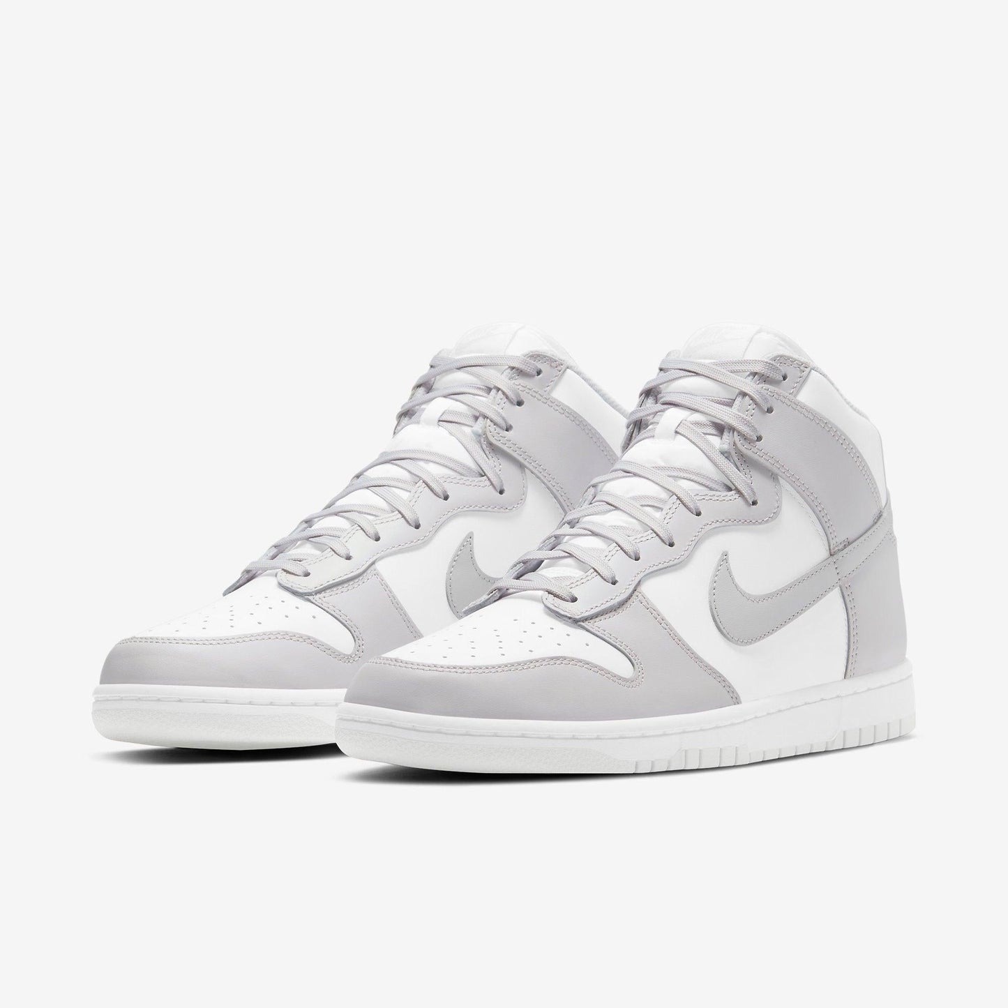 Nike Dunk High Retro 'Vast Grey' (2021) [DD1399-100] Athletic Basketball Skateboarding Sports Sneakers in White / Vast Grey - White for Unisex Adult Mens - AVBL MRKT (1)