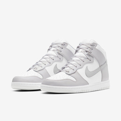 Nike Dunk High Retro 'Vast Grey' (2021) [DD1399-100] Athletic Basketball Skateboarding Sports Sneakers in White / Vast Grey - White for Unisex Adult Mens - AVBL MRKT (1)