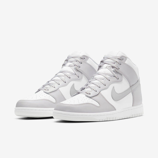 Nike Dunk High Retro 'Vast Grey' (2021) [DD1399-100] Athletic Basketball Skateboarding Sports Sneakers in White / Vast Grey - White for Unisex Adult Mens - AVBL MRKT (1)