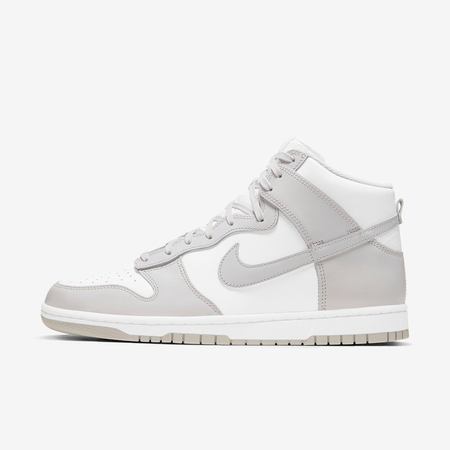 Nike Dunk High Retro 'Vast Grey' (2021) [DD1399-100] Athletic Basketball Skateboarding Sports Sneakers in White / Vast Grey - White for Unisex Adult Mens - AVBL MRKT (2)