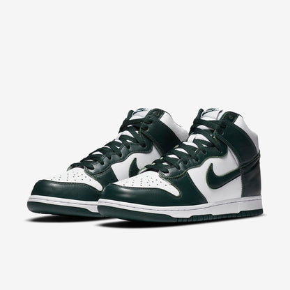Nike Dunk High SP 'Michigan State Spartans' (2020) [CZ8149-100] Athletic Basketball Skateboarding Sports Sneakers in White / Pro Green - Pro Green for Unisex Adult Mens - AVBL MRKT (1)