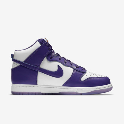 Nike Dunk High SP 'Varsity Purple' (2020) (Womens) [DC5382-100] Athletic Basketball Skateboarding Sports Sneakers in White / Varsity Purple for Unisex Adult Female Ladies Girls WMNS - AVBL MRKT (4)