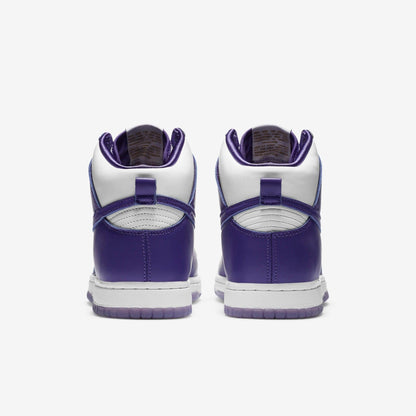 Nike Dunk High SP 'Varsity Purple' (2020) (Womens) [DC5382-100] Athletic Basketball Skateboarding Sports Sneakers in White / Varsity Purple for Unisex Adult Female Ladies Girls WMNS - AVBL MRKT (5)