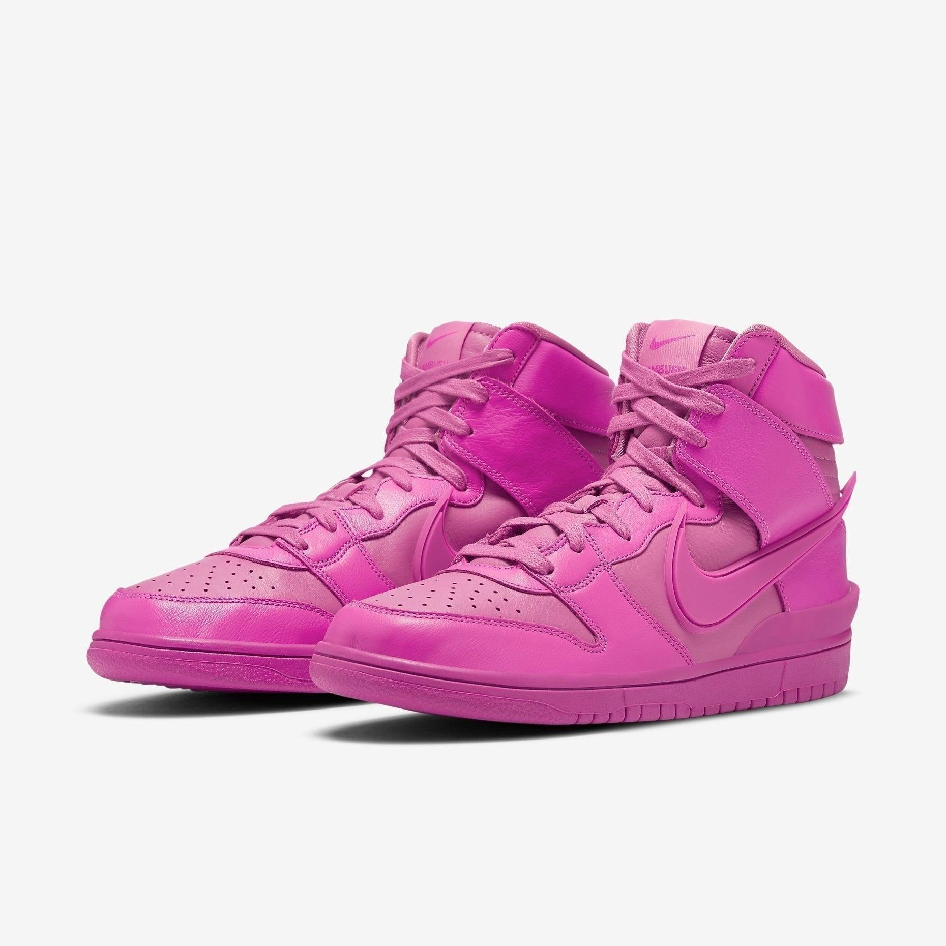 Nike Dunk High x Ambush 'Active Fuchsia' (2021) [CU7544-600] Athletic Basketball Skateboarding Sports Sneakers in Active Fuchsia / Active Fuchsia for Unisex Adult Mens - AVBL MRKT (1)