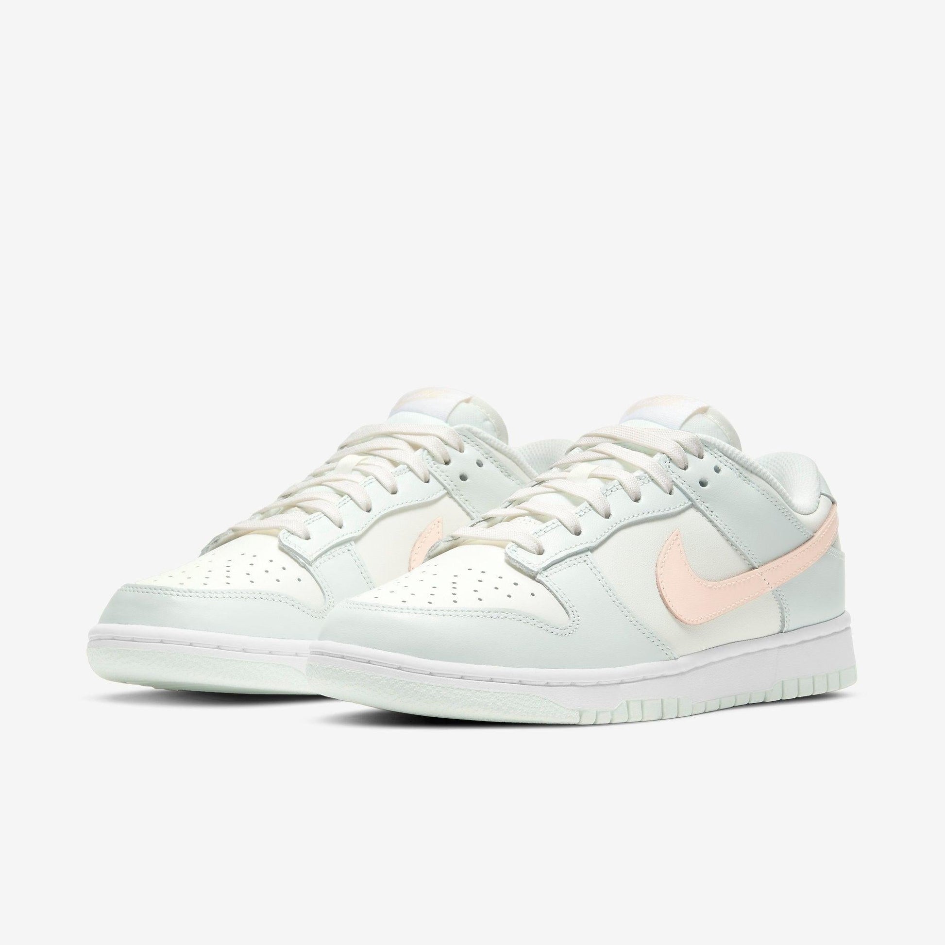 Nike Dunk Low 'Barely Green' (2021) (Womens) [DD1503-104] Athletic Basketball Skateboarding Sports Sneakers in Sail / Crimson Tint - Barely Green for Unisex Adult Female Ladies Girls WMNS - AVBL MRKT (1)