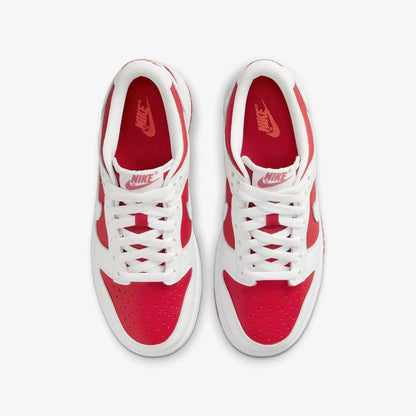 Nike Dunk Low 'Championship' (2021) (GS) [CW1590-600] Athletic Basketball Skateboarding Sports Sneakers in University Red / White for Unisex Youth Kids Junior Boys Girls - AVBL MRKT (5)