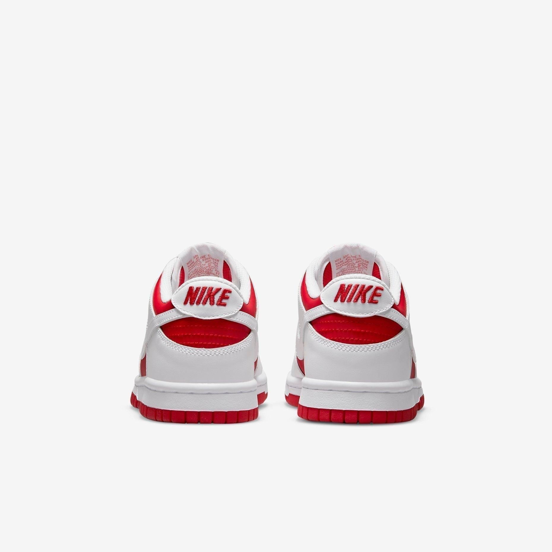 Nike Dunk Low 'Championship' (2021) (GS) [CW1590-600] Athletic Basketball Skateboarding Sports Sneakers in University Red / White for Unisex Youth Kids Junior Boys Girls - AVBL MRKT (6)