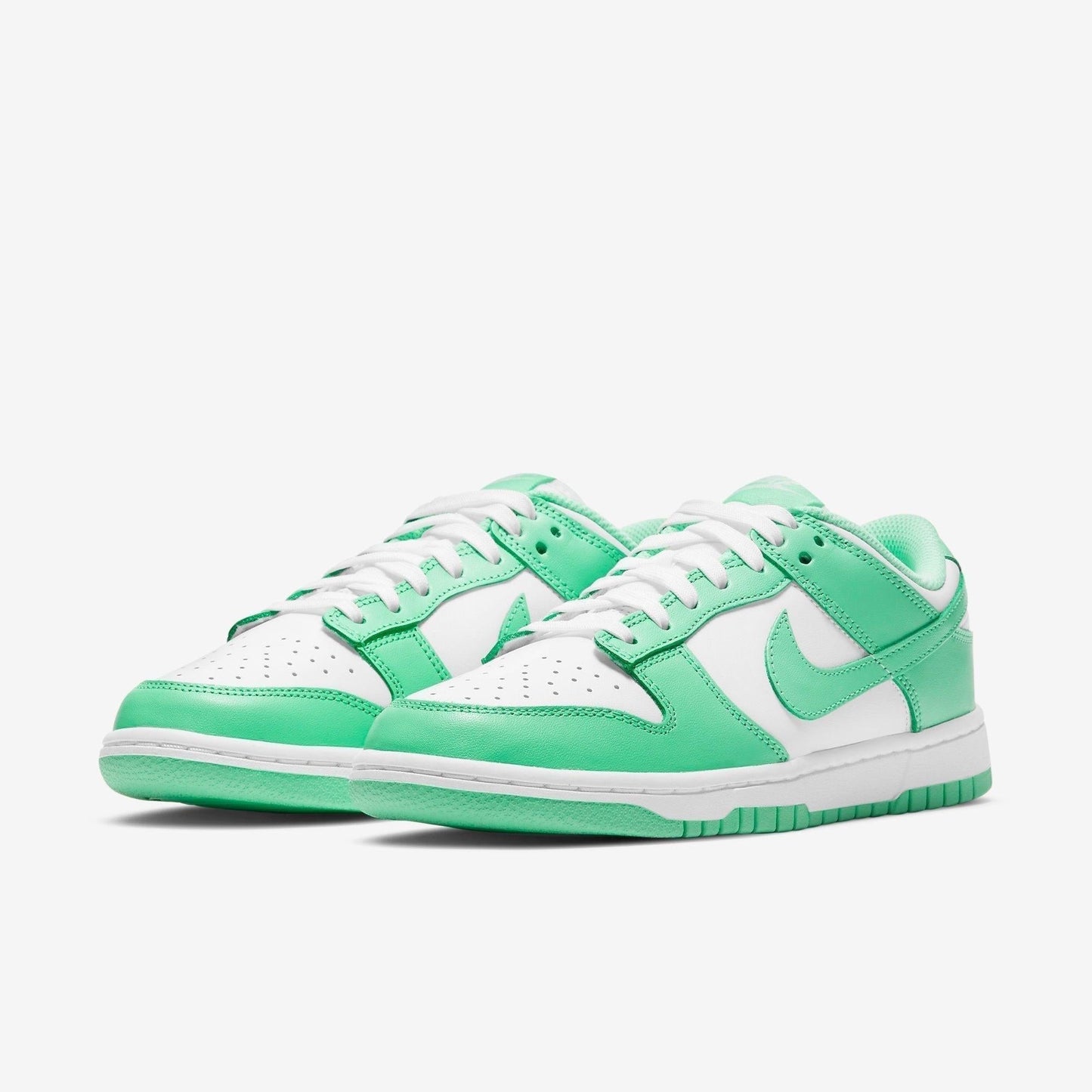 Nike Dunk Low 'Green Glow' (2021) (Womens) [DD1503-105] Athletic Basketball Skateboarding Sports Sneakers in White / Green Glow - White for Unisex Adult Female Ladies Girls WMNS - AVBL MRKT (1)