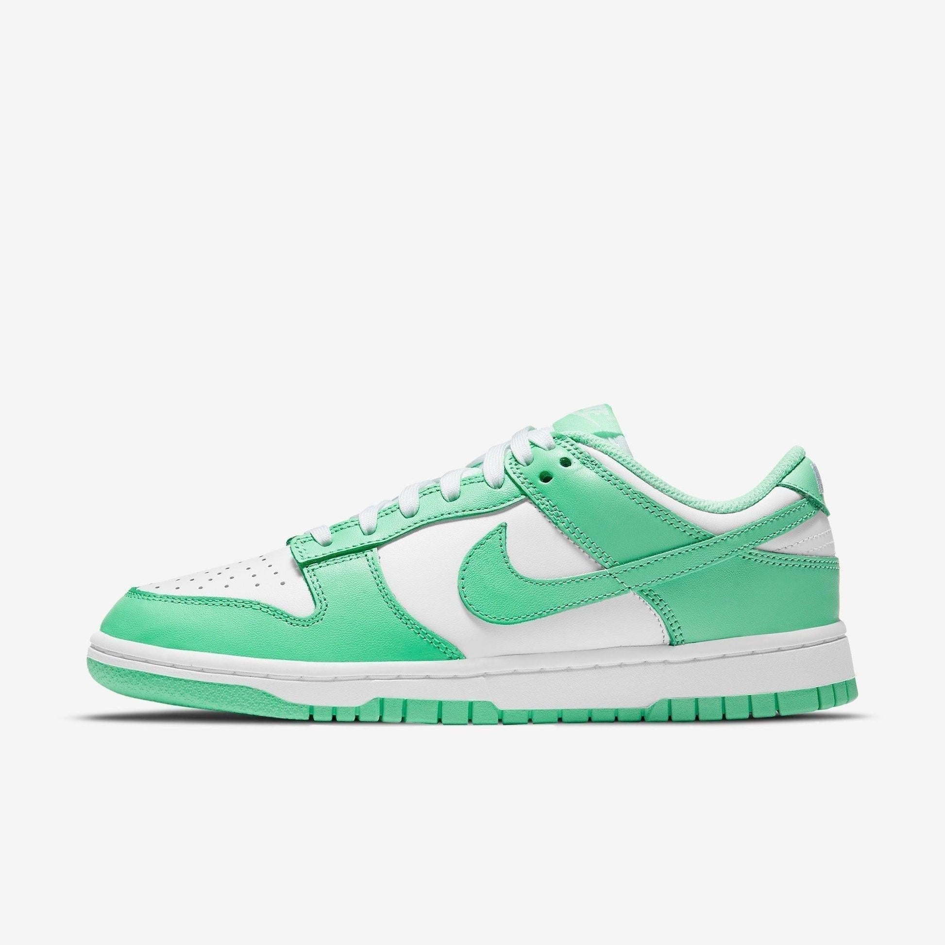 Nike Dunk Low 'Green Glow' (2021) (Womens) [DD1503-105] Athletic Basketball Skateboarding Sports Sneakers in White / Green Glow - White for Unisex Adult Female Ladies Girls WMNS - AVBL MRKT (2)