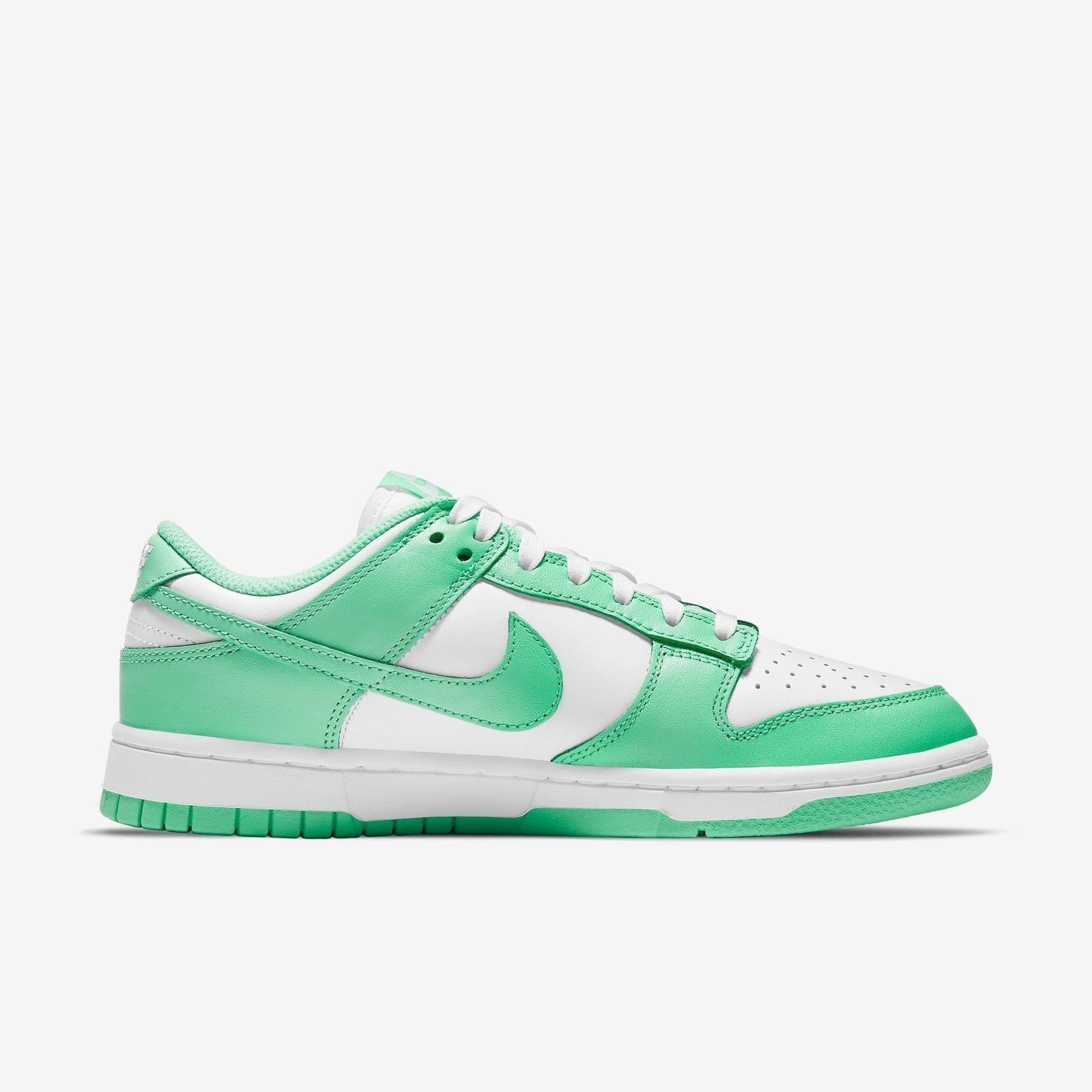 Nike Dunk Low 'Green Glow' (2021) (Womens) [DD1503-105] Athletic Basketball Skateboarding Sports Sneakers in White / Green Glow - White for Unisex Adult Female Ladies Girls WMNS - AVBL MRKT (4)