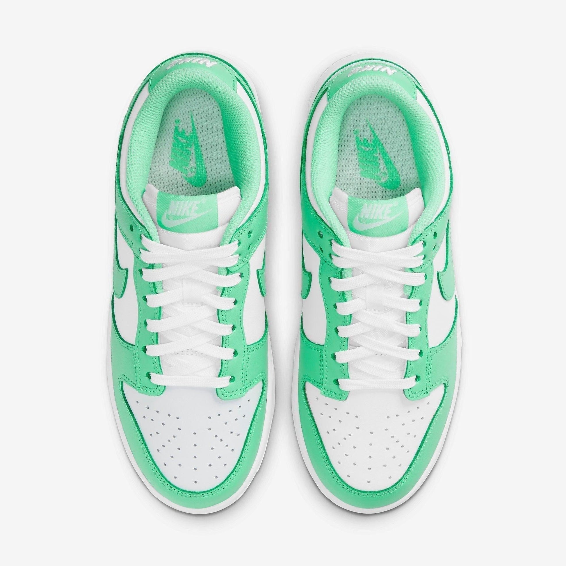 Nike Dunk Low 'Green Glow' (2021) (Womens) [DD1503-105] Athletic Basketball Skateboarding Sports Sneakers in White / Green Glow - White for Unisex Adult Female Ladies Girls WMNS - AVBL MRKT (5)