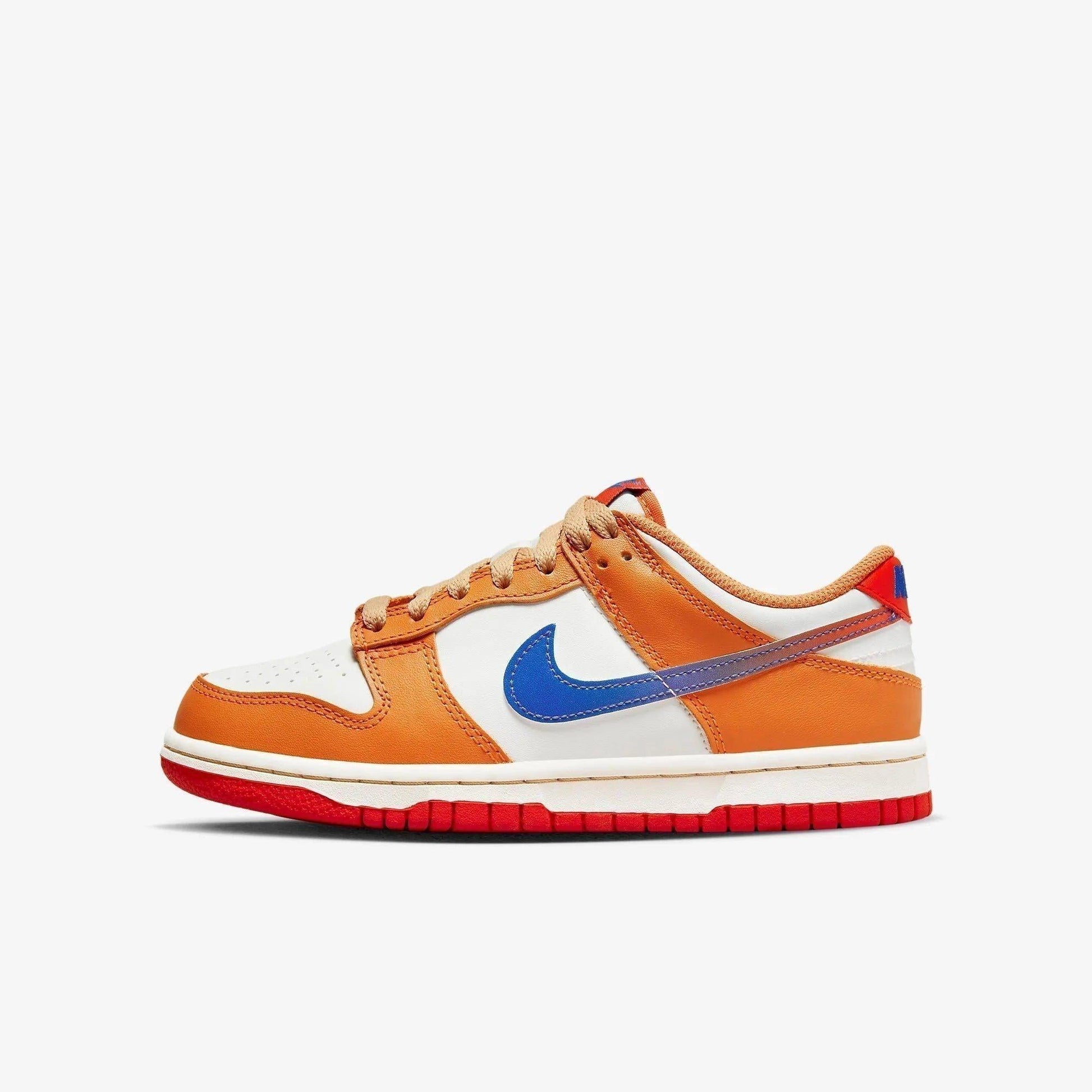 Nike Dunk Low 'Hot Curry' (2022) (GS) [DH9765-101] Athletic Basketball Skateboarding Sports Sneakers in Sail / Game Royal - University Red for Unisex Youth Kids Junior Boys Girls - AVBL MRKT (2)
