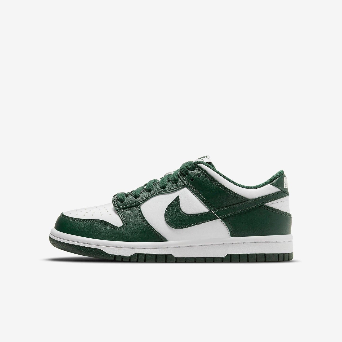 Nike Dunk Low 'Michigan State Spartans' (2021) (GS) [CW1590-102] Athletic Basketball Skateboarding Sports Sneakers in White / Team Green - White for Unisex Youth Kids Junior Boys Girls - AVBL MRKT (2)