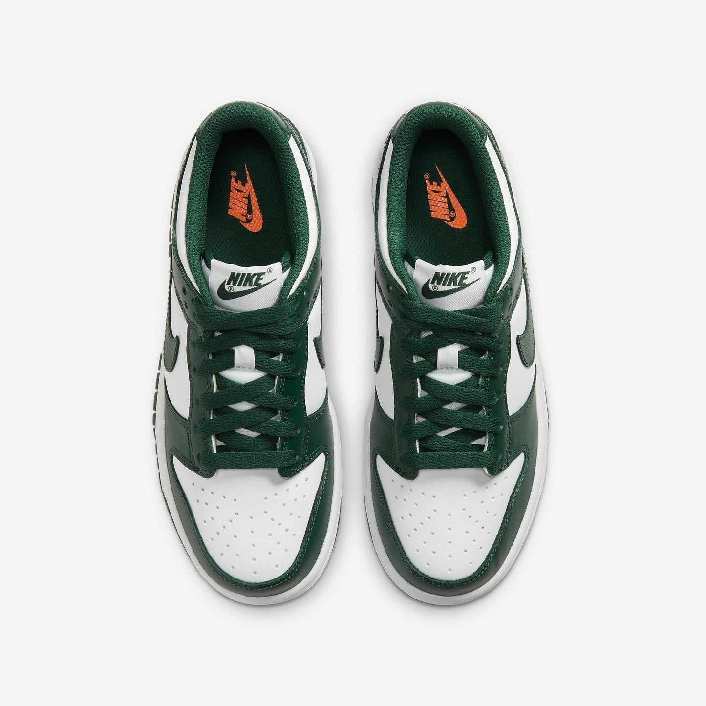 Nike Dunk Low 'Michigan State Spartans' (2021) (GS) [CW1590-102] Athletic Basketball Skateboarding Sports Sneakers in White / Team Green - White for Unisex Youth Kids Junior Boys Girls - AVBL MRKT (5)