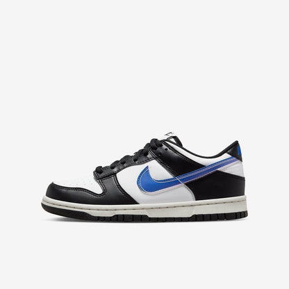 Nike Dunk Low Next Nature 'TPU Swoosh' (2023) (GS) [FD0689-001] Athletic Basketball Skateboarding Sports Sneakers in Black / Black - Hyper Royal for Unisex Youth Kids Junior Boys Girls - AVBL MRKT (2)