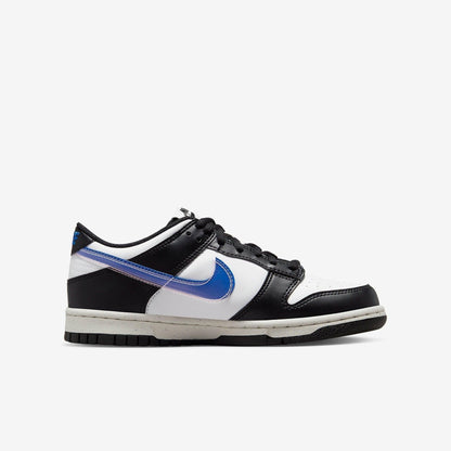Nike Dunk Low Next Nature 'TPU Swoosh' (2023) (GS) [FD0689-001] Athletic Basketball Skateboarding Sports Sneakers in Black / Black - Hyper Royal for Unisex Youth Kids Junior Boys Girls - AVBL MRKT (4)