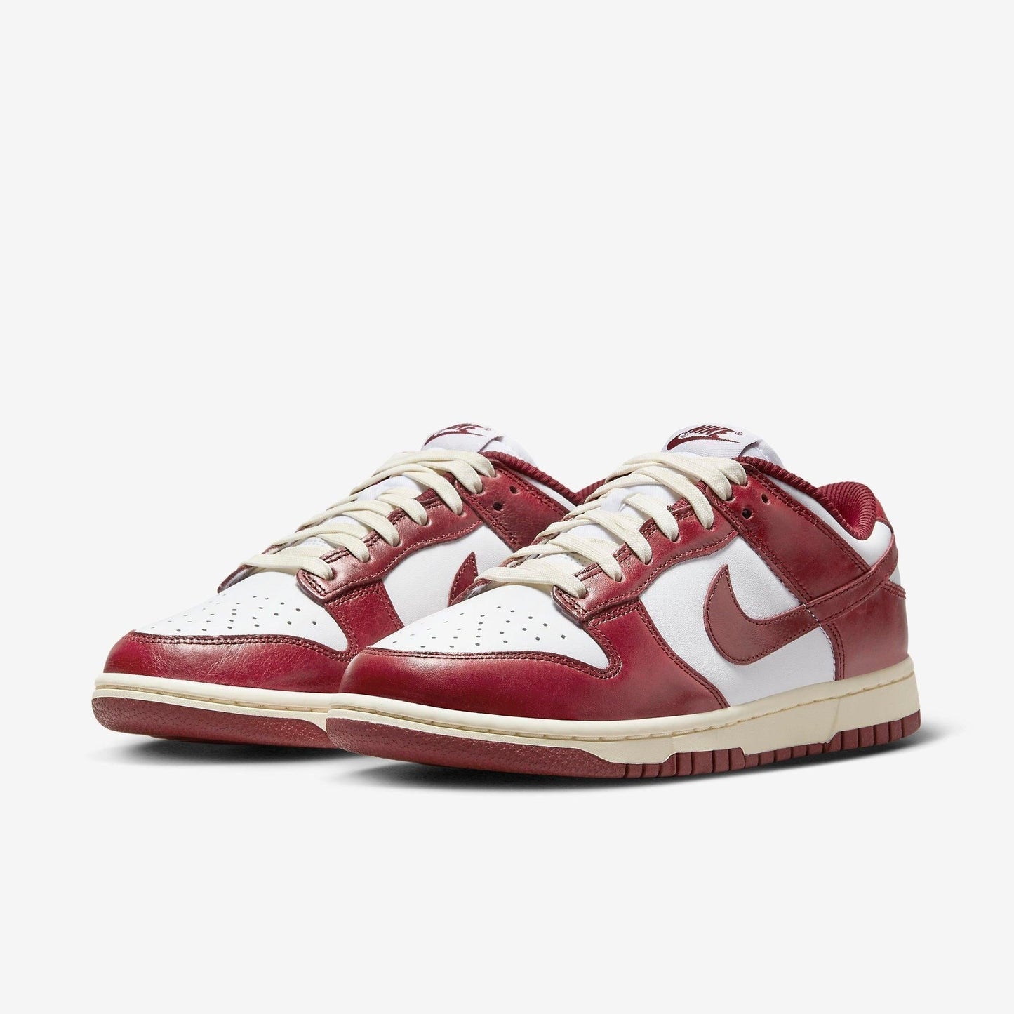 Nike Dunk Low PRM 'Vintage Team Red' (2023) (Womens) [FJ4555-100] Athletic Basketball Skateboarding Sports Sneakers in White / Team Red - Coconut Milk for Unisex Adult Female Ladies Girls WMNS - AVBL MRKT (1)