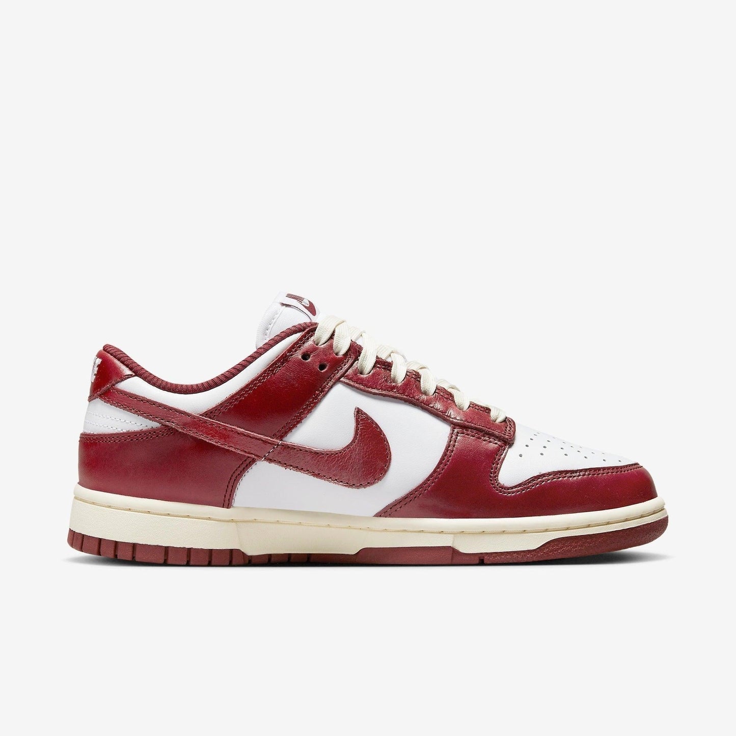 Nike Dunk Low PRM 'Vintage Team Red' (2023) (Womens) [FJ4555-100] Athletic Basketball Skateboarding Sports Sneakers in White / Team Red - Coconut Milk for Unisex Adult Female Ladies Girls WMNS - AVBL MRKT (4)