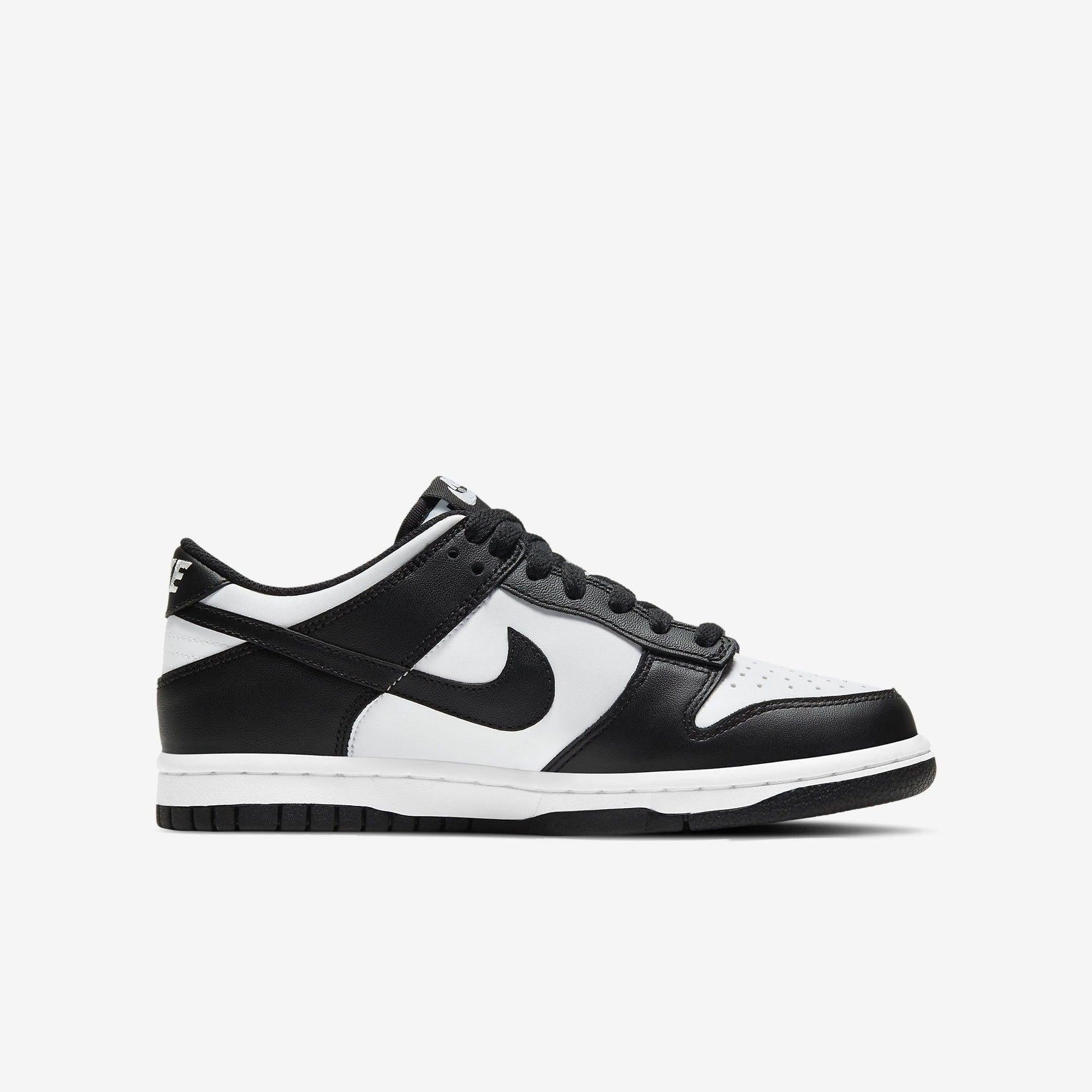 Nike Dunk Low 'Panda Black / White' (2021) (GS) [CW1590-100] Athletic Basketball Skateboarding Sports Sneakers in White / Black - White for Unisex Youth Kids Junior Boys Girls - AVBL MRKT (4)