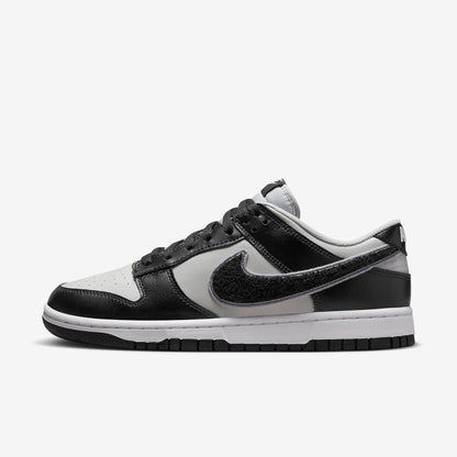 Nike Dunk Low Retro 'Chenille Swoosh Grey Fog' (2022) [DQ7683-001] Athletic Basketball Skateboarding Sports Sneakers in Grey Fog / Black - Wolf Grey for Unisex Adult Mens - AVBL MRKT (2)