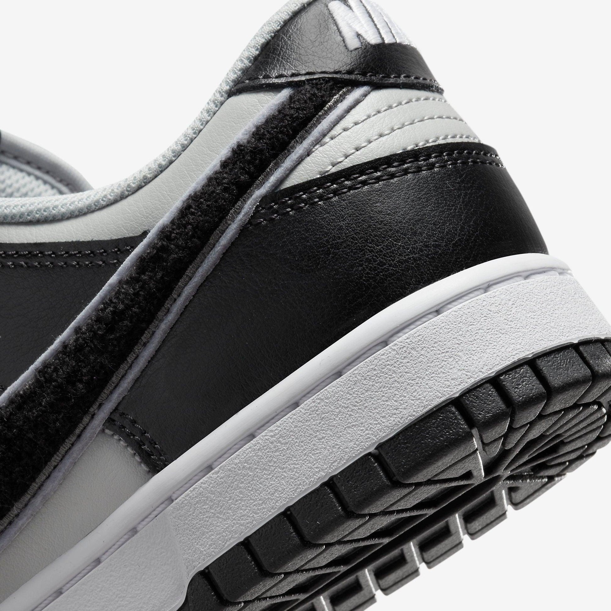 Nike Dunk Low Retro 'Chenille Swoosh Grey Fog' (2022) [DQ7683-001] Athletic Basketball Skateboarding Sports Sneakers in Grey Fog / Black - Wolf Grey for Unisex Adult Mens - AVBL MRKT (8)