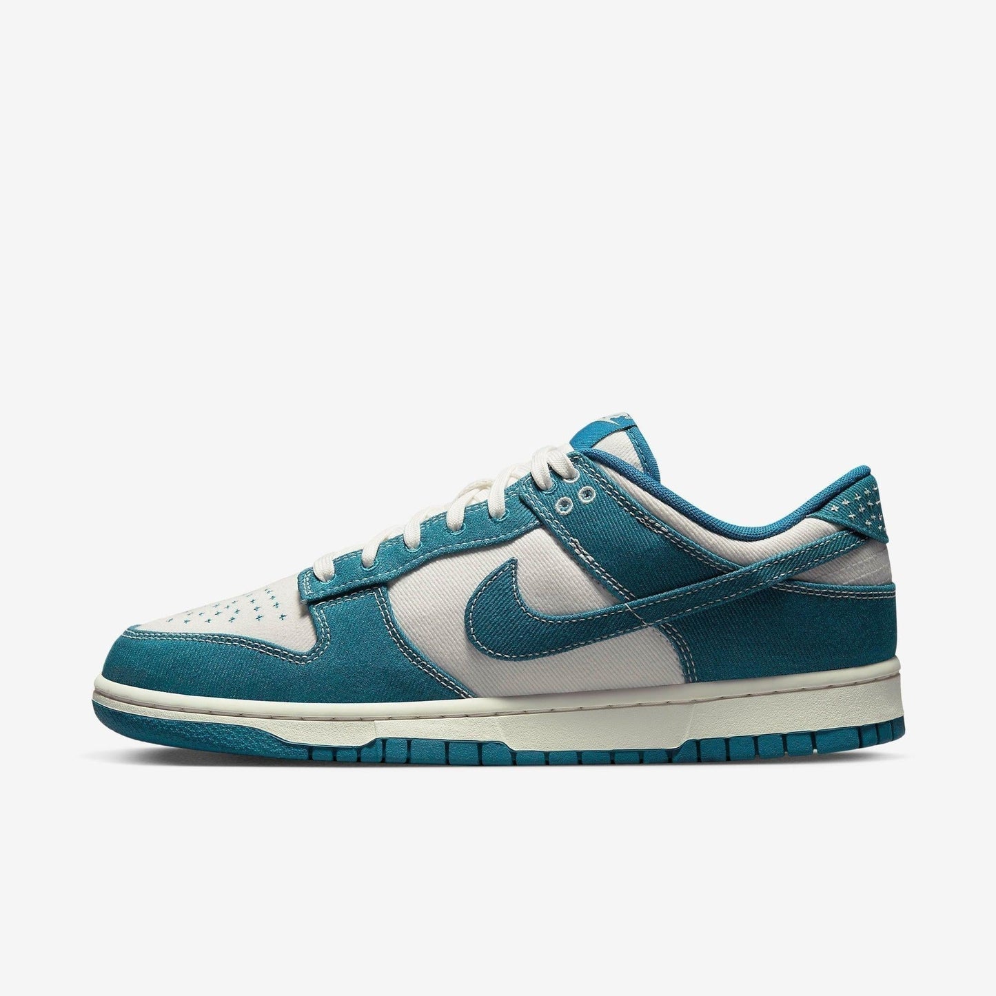 Nike Dunk Low Retro SE 'Sashiko Denim Industrial Blue' (2023) [DV0834-101] Athletic Basketball Skateboarding Sports Sneakers in Summit White / Industrial Blue for Unisex Adult Mens - AVBL MRKT (2)