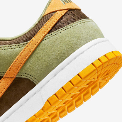 Nike Dunk Low SE 'Dusty Olive' (2021) [DH5360-300] Athletic Basketball Skateboarding Sports Sneakers in Dusty Olive / Pro Gold - Brown - White for Unisex Adult Mens - AVBL MRKT (6)