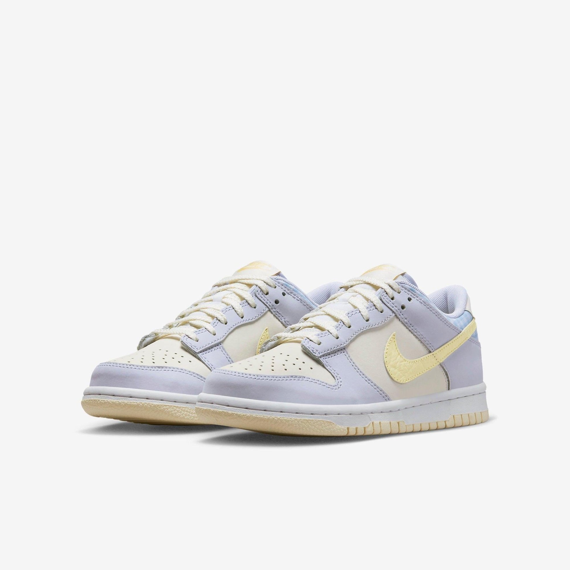 Nike Dunk Low SE 'Easter' (2023) (GS) [FJ4641-536] Athletic Basketball Skateboarding Sports Sneakers in Oxygen Purple / Citron Tint for Unisex Youth Kids Junior Boys Girls - AVBL MRKT (1)