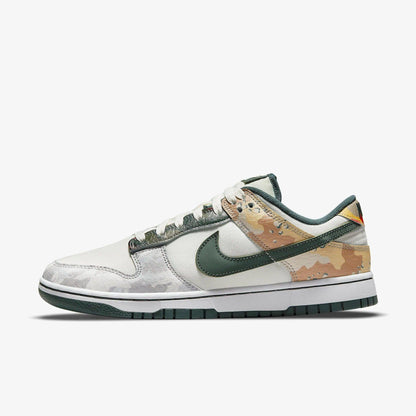 Nike Dunk Low SE 'Multi Camo' (2021) [DH0957-100] Athletic Basketball Skateboarding Sports Sneakers in Sail / Vintage Green for Unisex Adult Mens - AVBL MRKT (2)