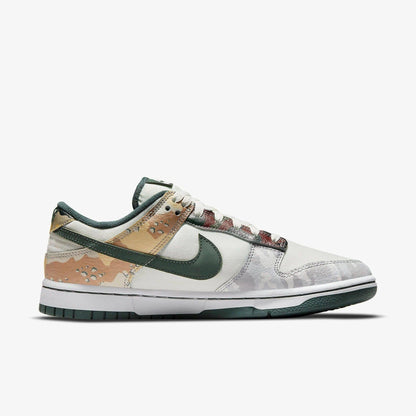 Nike Dunk Low SE 'Multi Camo' (2021) [DH0957-100] Athletic Basketball Skateboarding Sports Sneakers in Sail / Vintage Green for Unisex Adult Mens - AVBL MRKT (4)