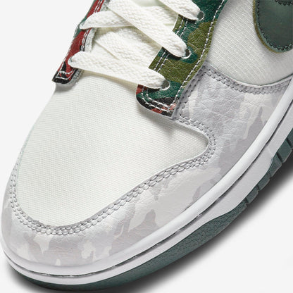 Nike Dunk Low SE 'Multi Camo' (2021) [DH0957-100] Athletic Basketball Skateboarding Sports Sneakers in Sail / Vintage Green for Unisex Adult Mens - AVBL MRKT (7)