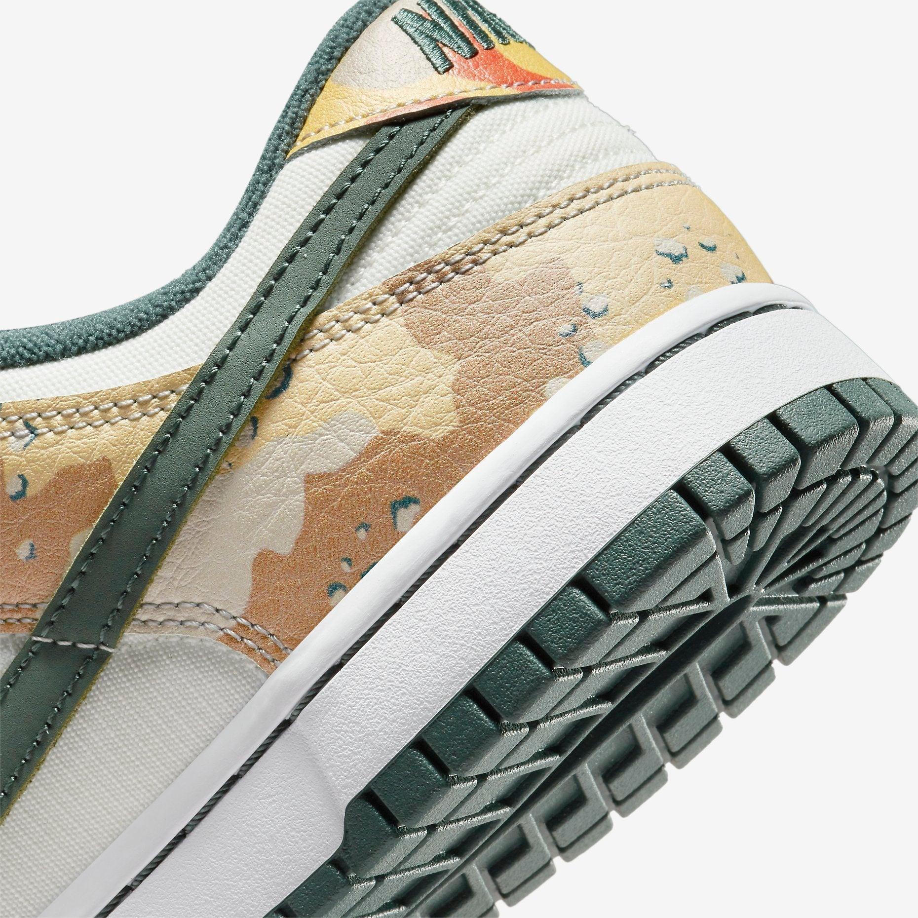 Nike Dunk Low SE 'Multi Camo' (2021) [DH0957-100] Athletic Basketball Skateboarding Sports Sneakers in Sail / Vintage Green for Unisex Adult Mens - AVBL MRKT (8)