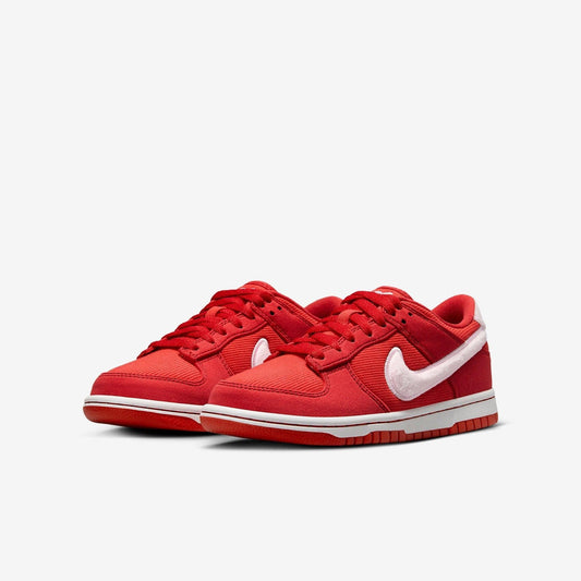 Nike Dunk Low 'Valentine's Day Solemates' (2024) (GS) [FZ3548-612] Athletic Basketball Skateboarding Sports Sneakers in Fire Red / Pink Foam - Light Crimson for Unisex Youth Kids Junior Boys Girls - AVBL MRKT (1)